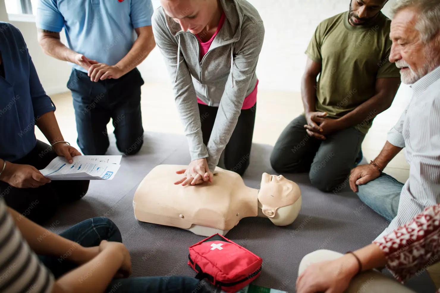 CPR AED first aid certification training