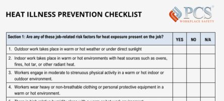 heat illness prevention checklist